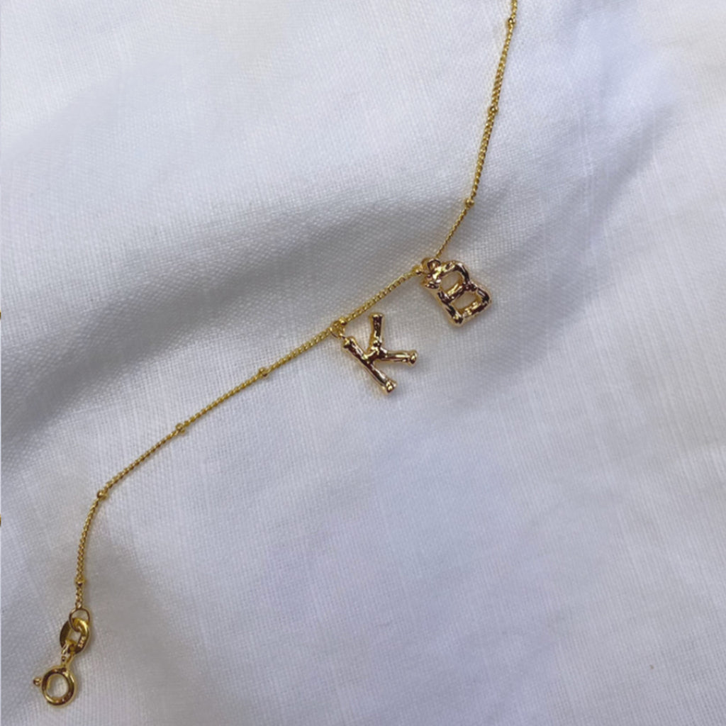 Double initial bracelet