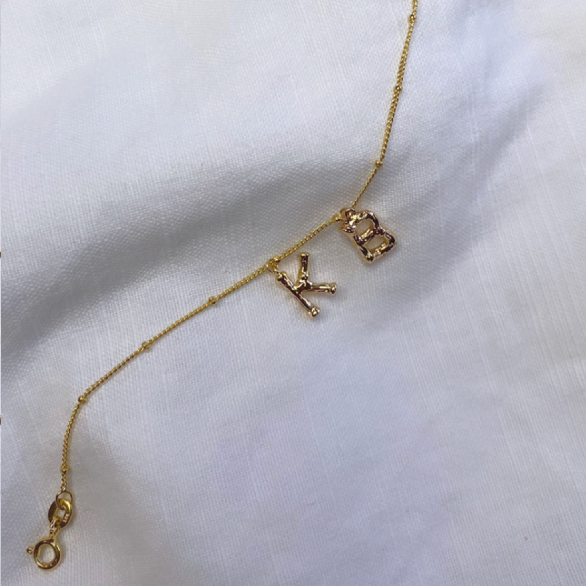 Double initial bracelet