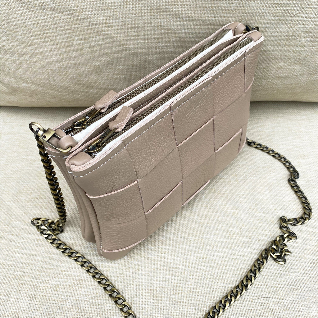 Beige 'Large Weave' Double
