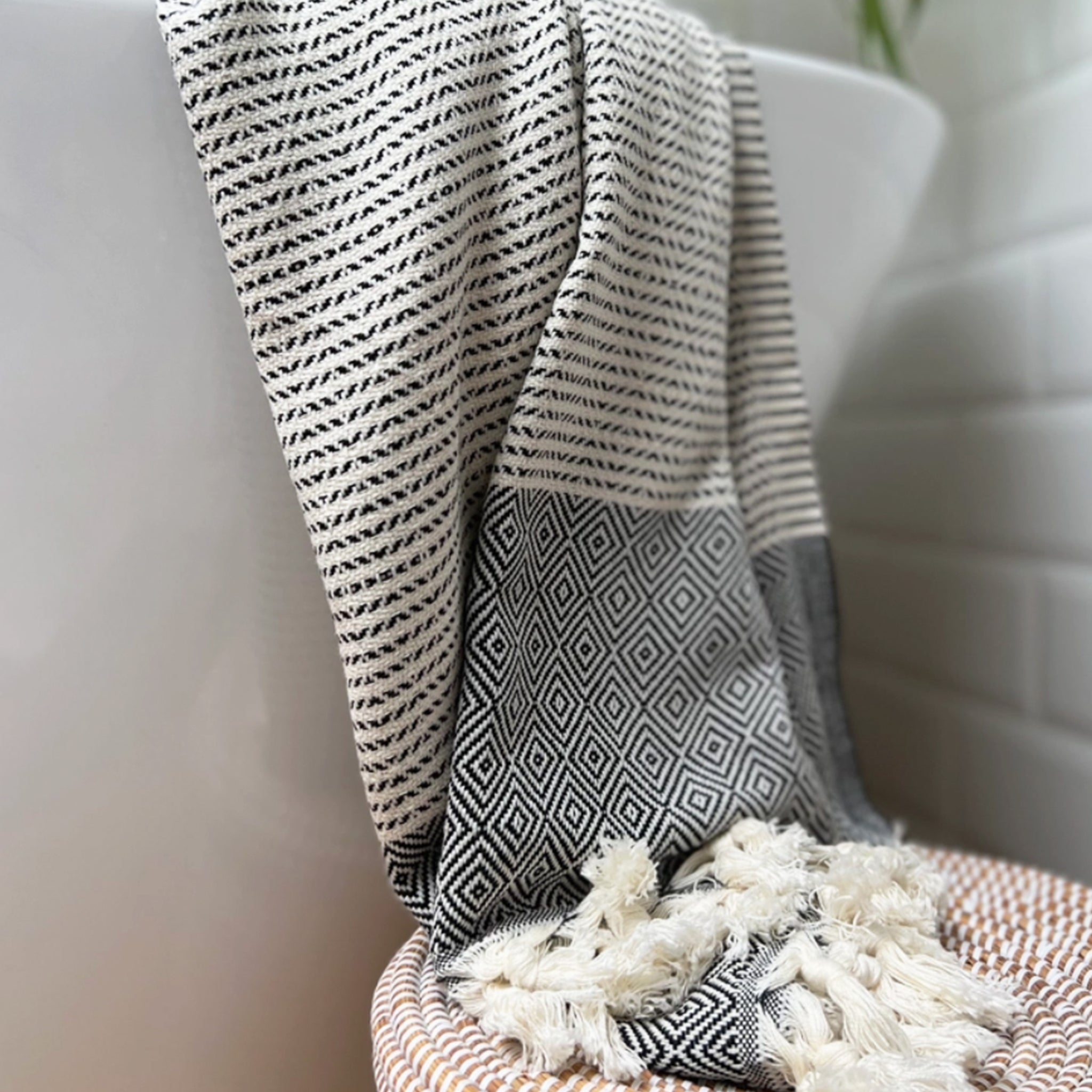 Black & Cream Blanket