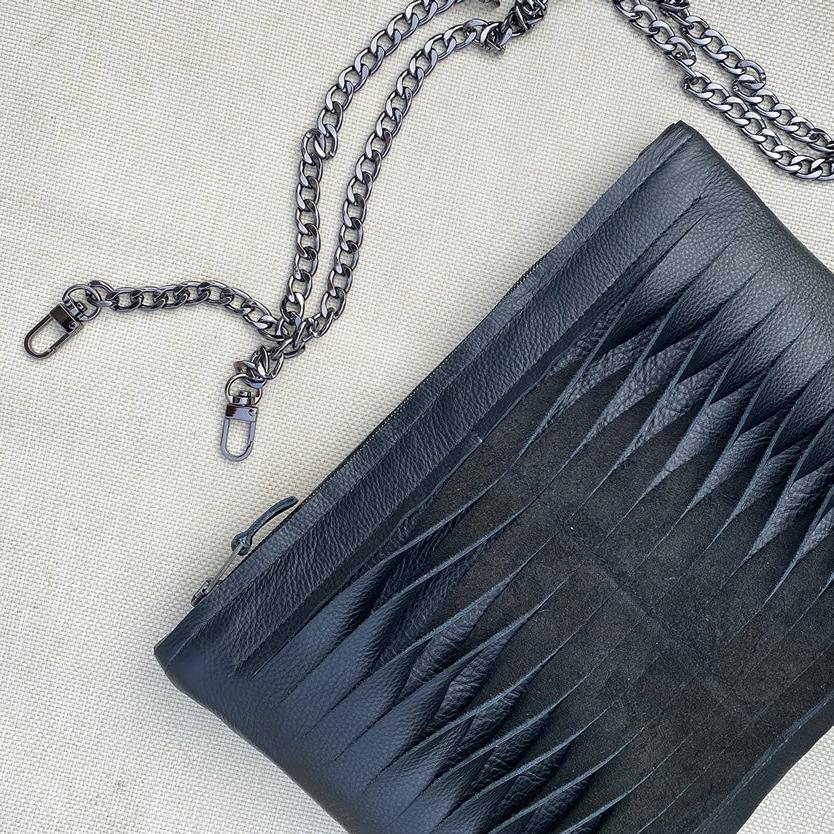 Black Twisted Clutch