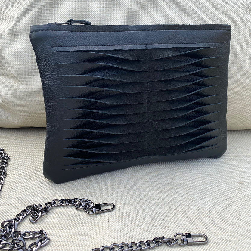 Black Twisted Clutch