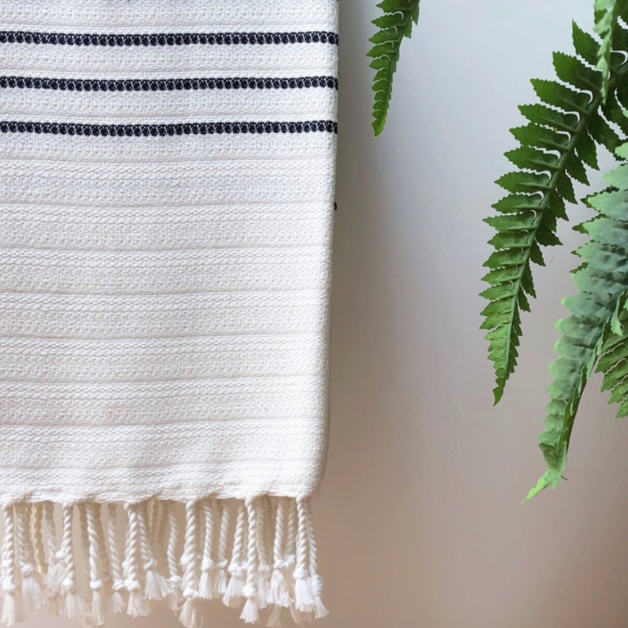 Cream Striped Blanket