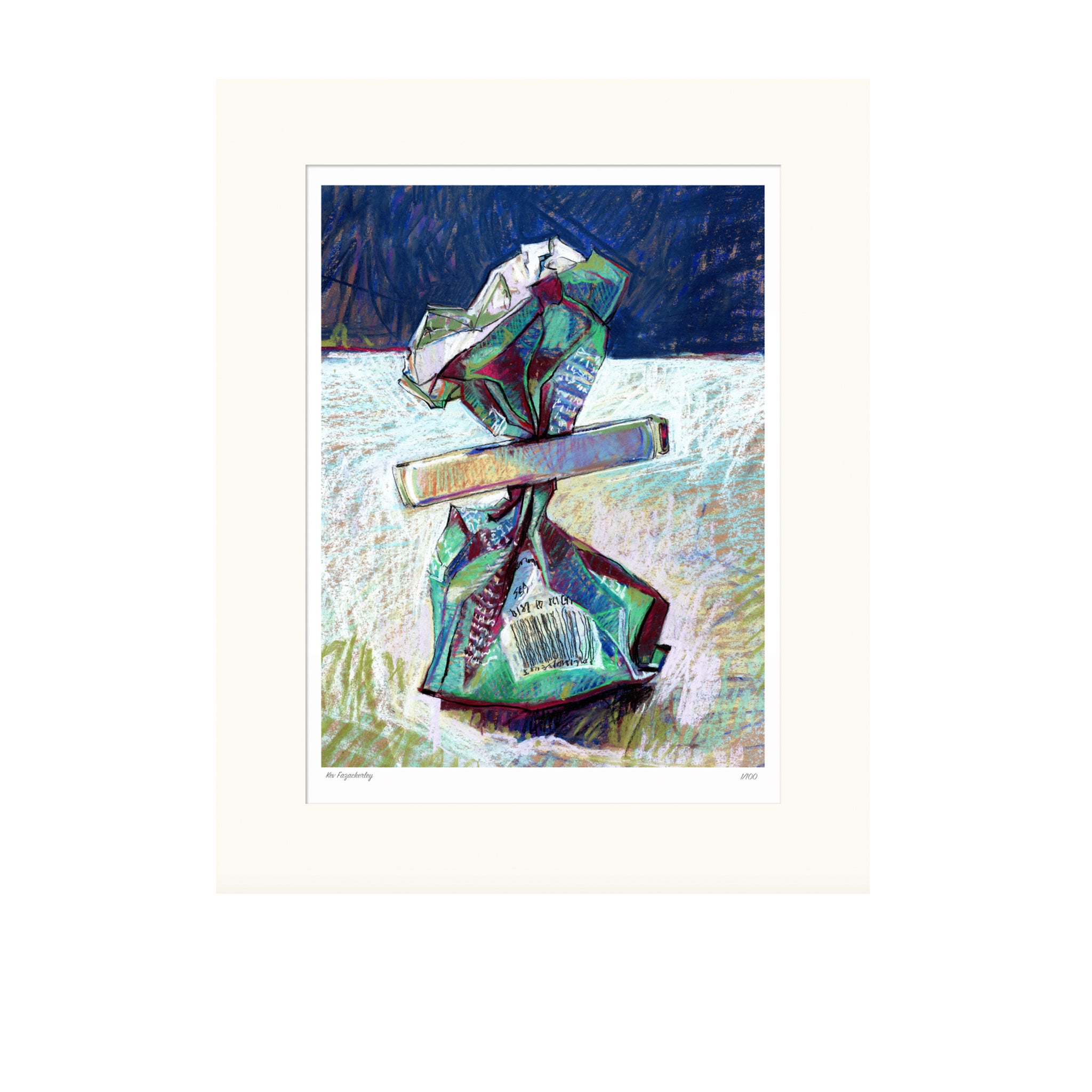 'Clip Art' pastel print