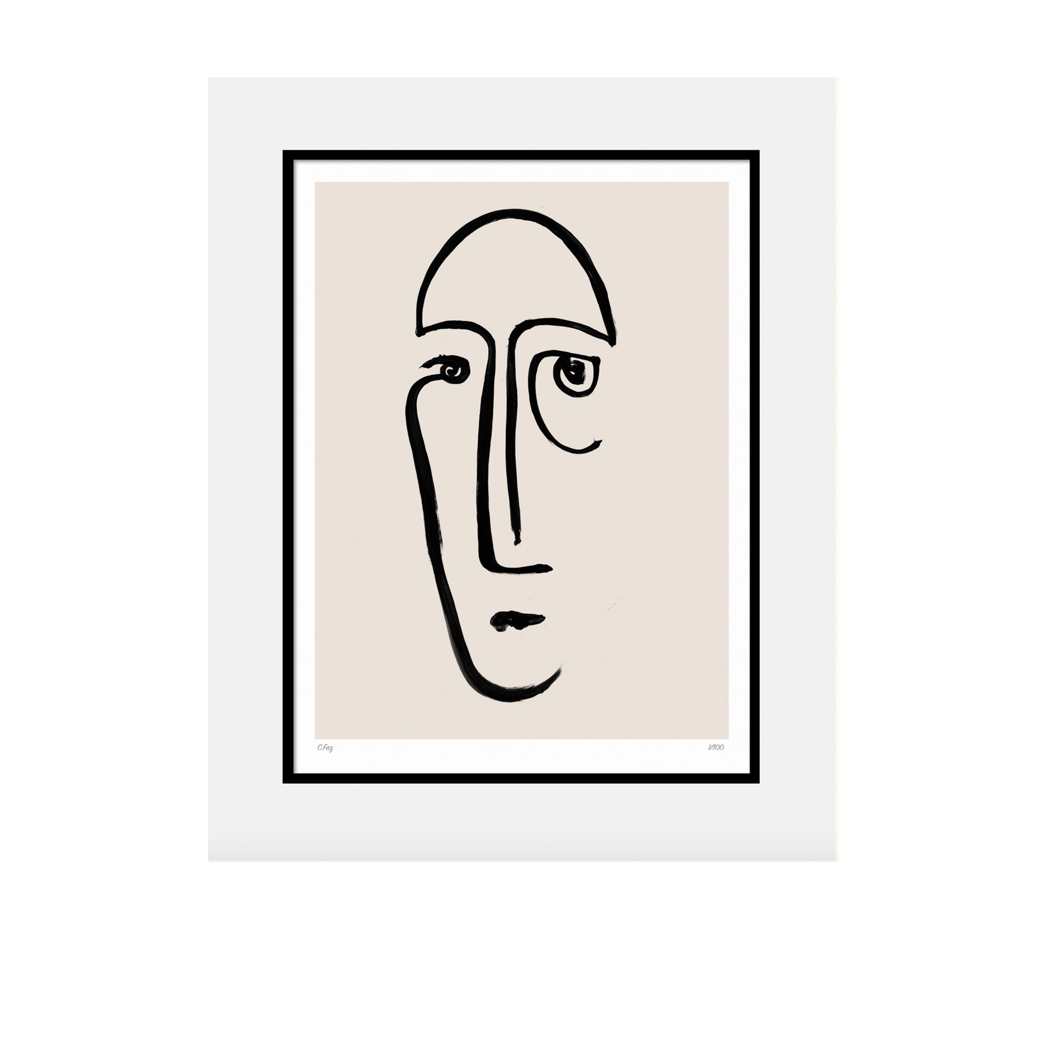 'Face 1' ink print