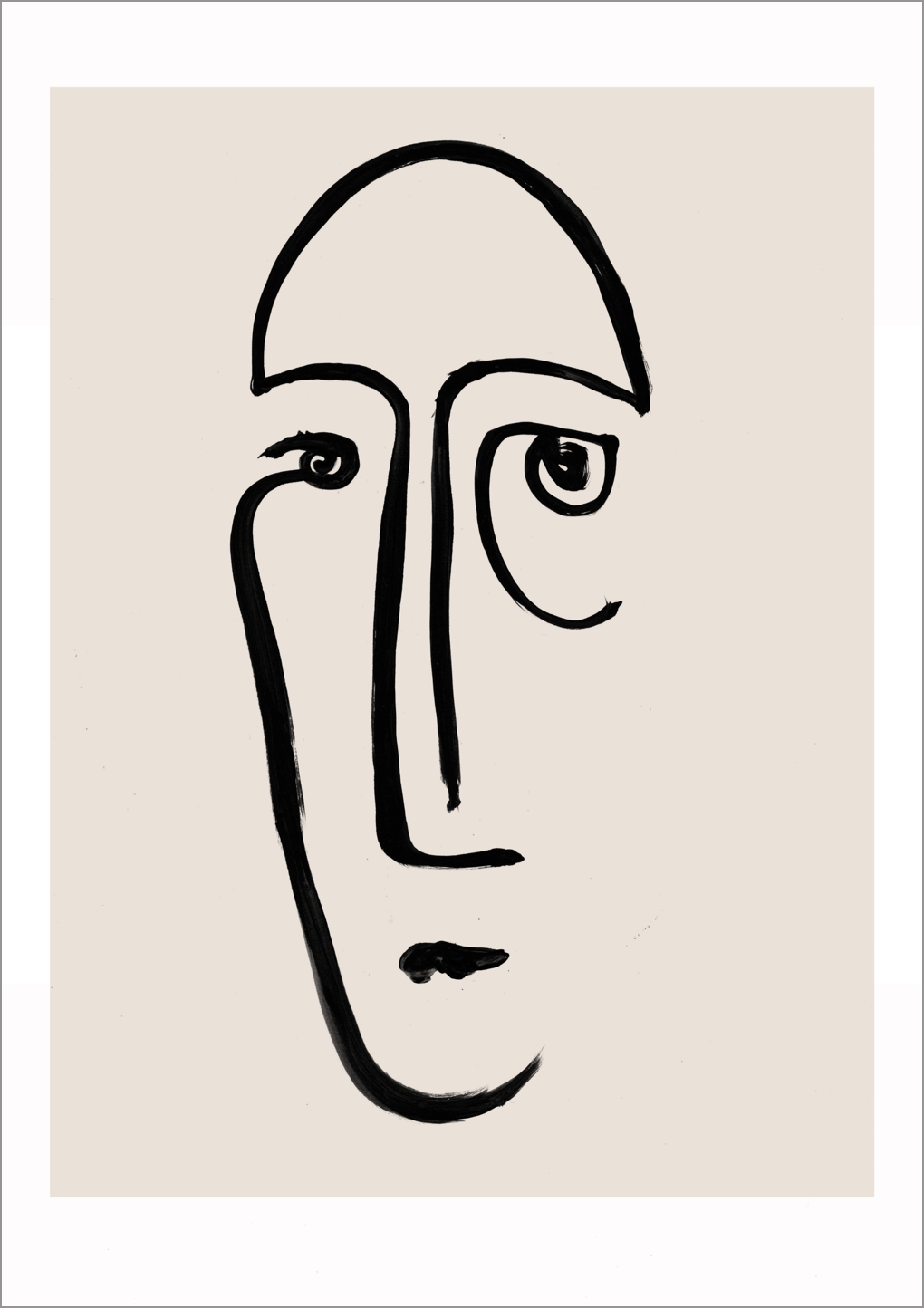 'Face 1' ink print