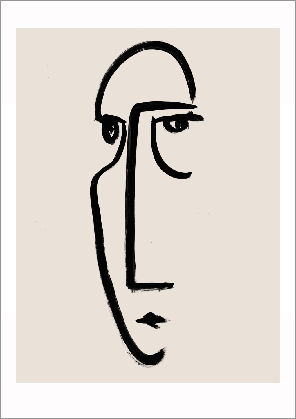'Face 2' ink print