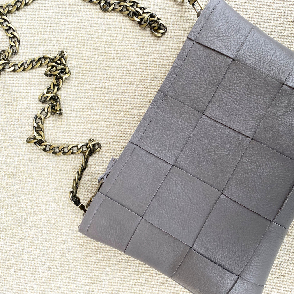 Grey ' Large Weave' Double