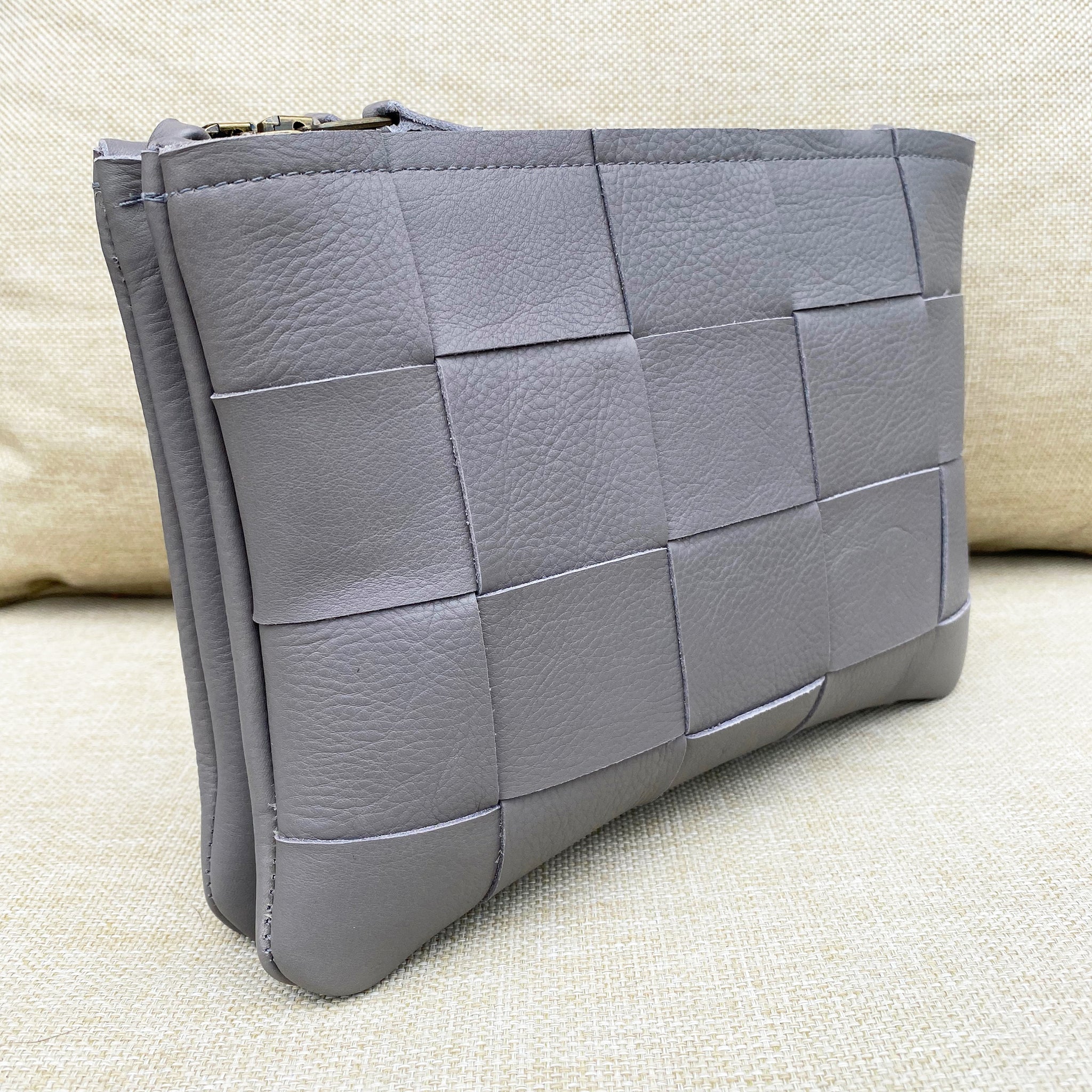 Grey ' Large Weave' Double