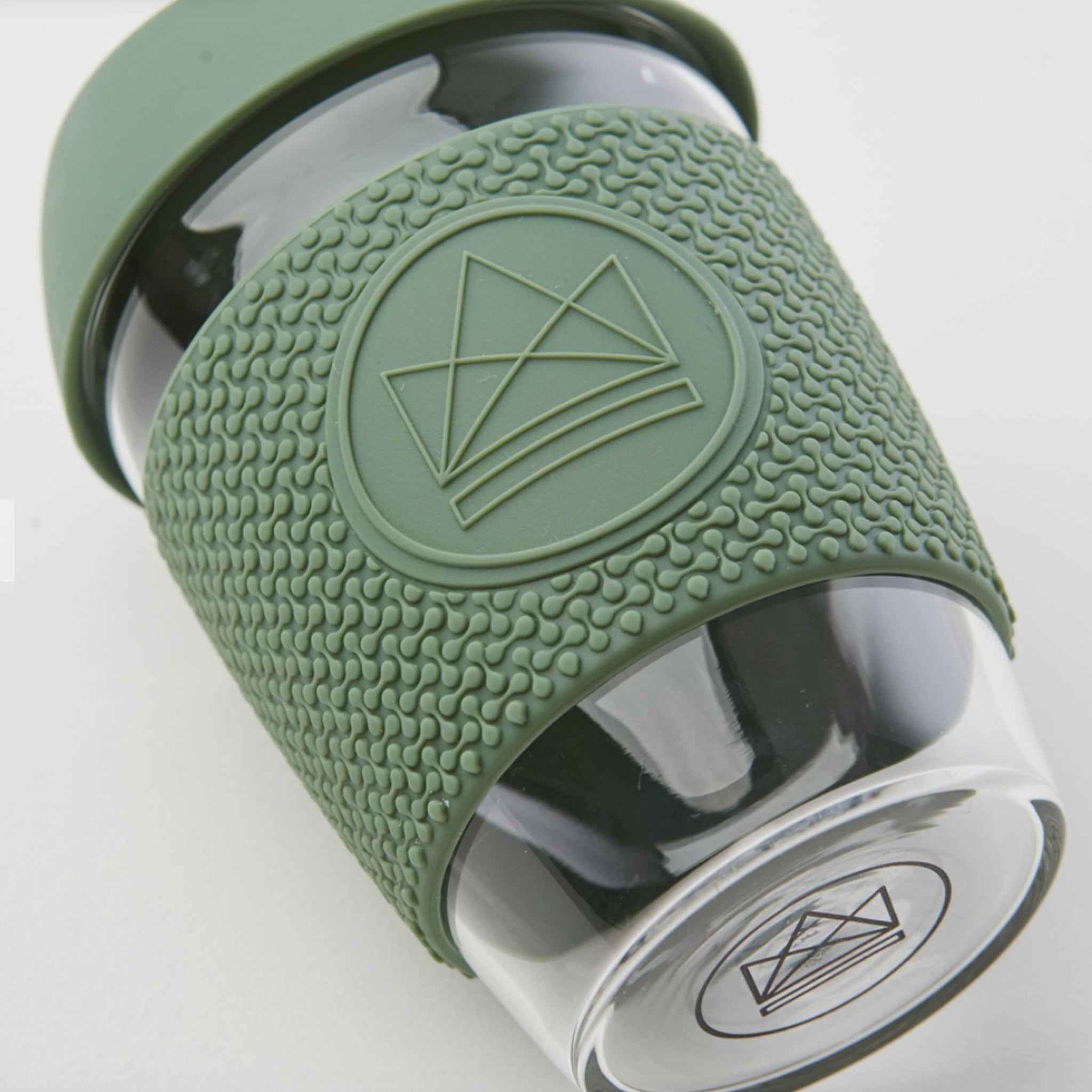 Olive Green Glass Coffee Cup