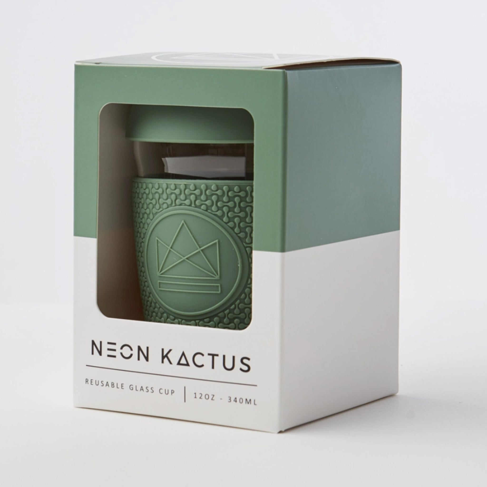 Olive Green Glass Coffee Cup