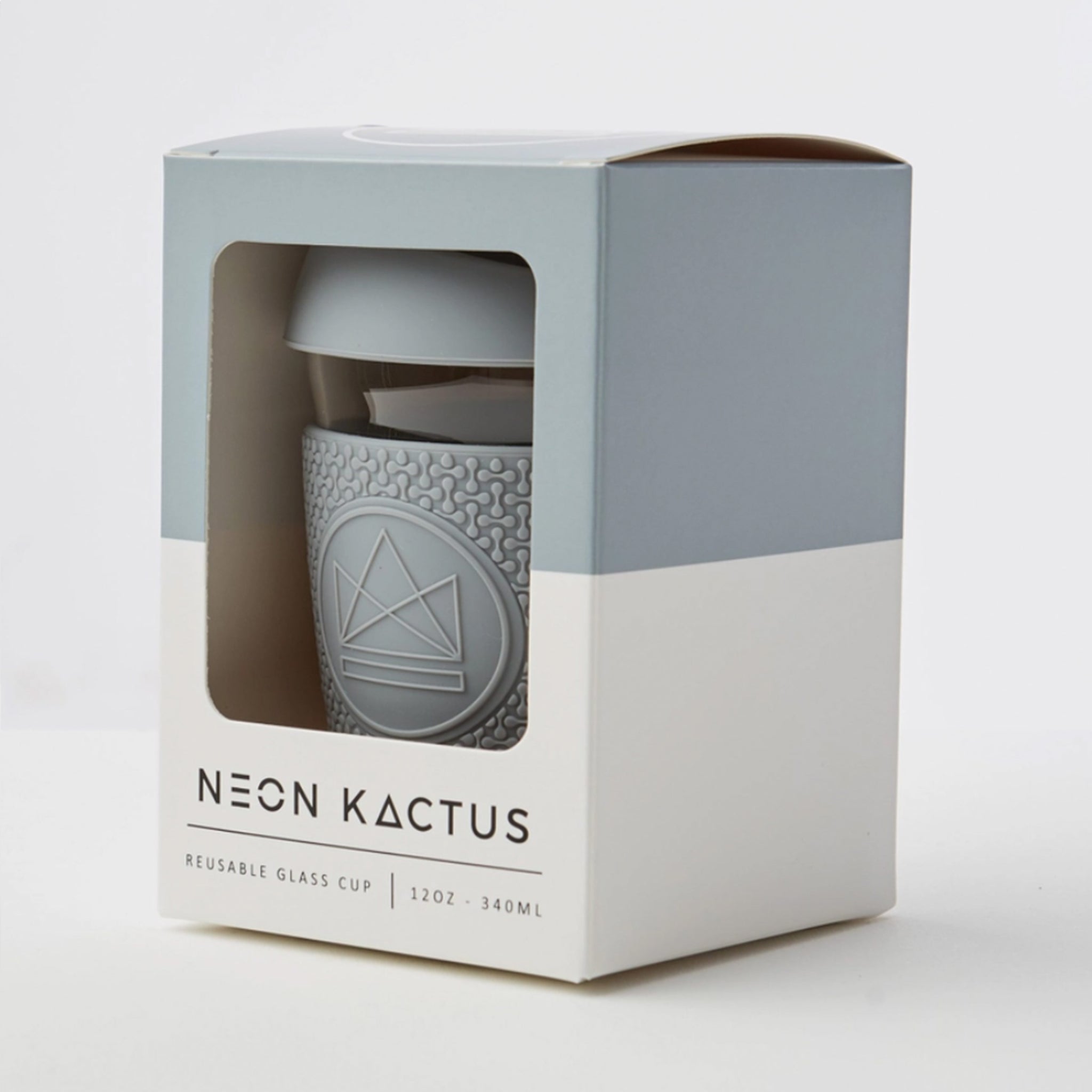 Grey Glass Coffee Cup