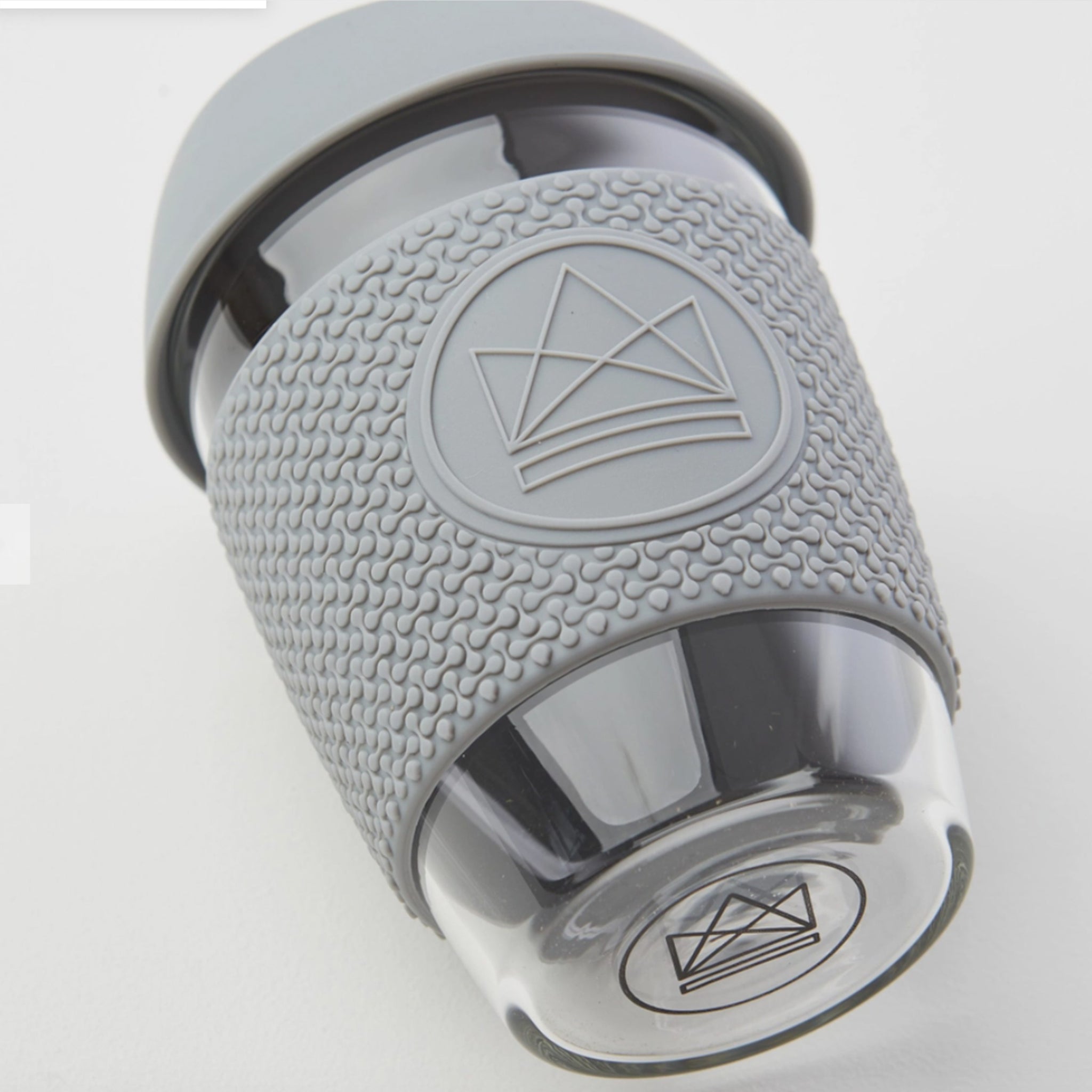Grey Glass Coffee Cup