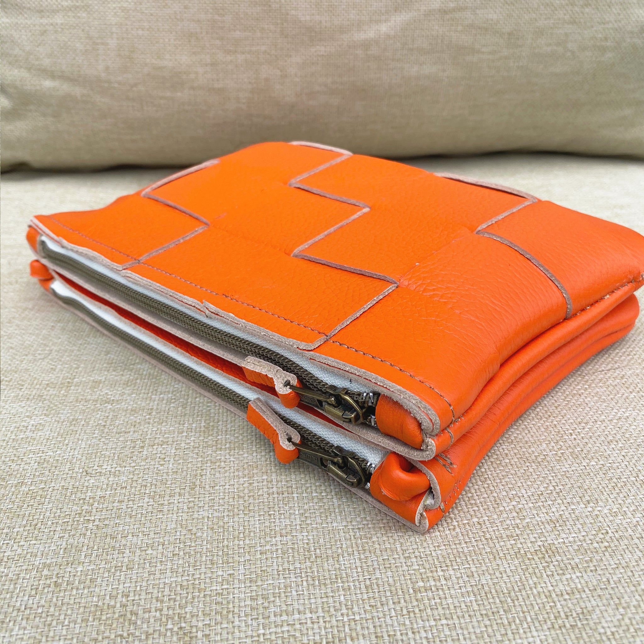 Orange 'Large Weave' Double