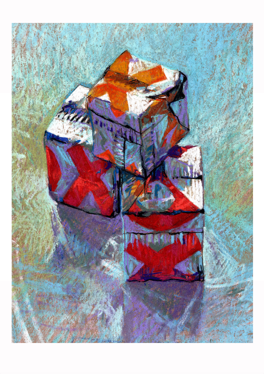 'Oxo3' pastel print