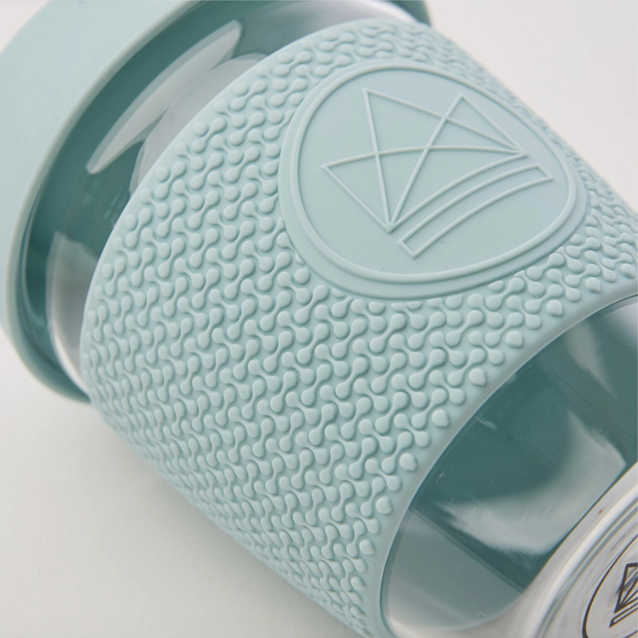 Light Blue Glass Coffee Cup