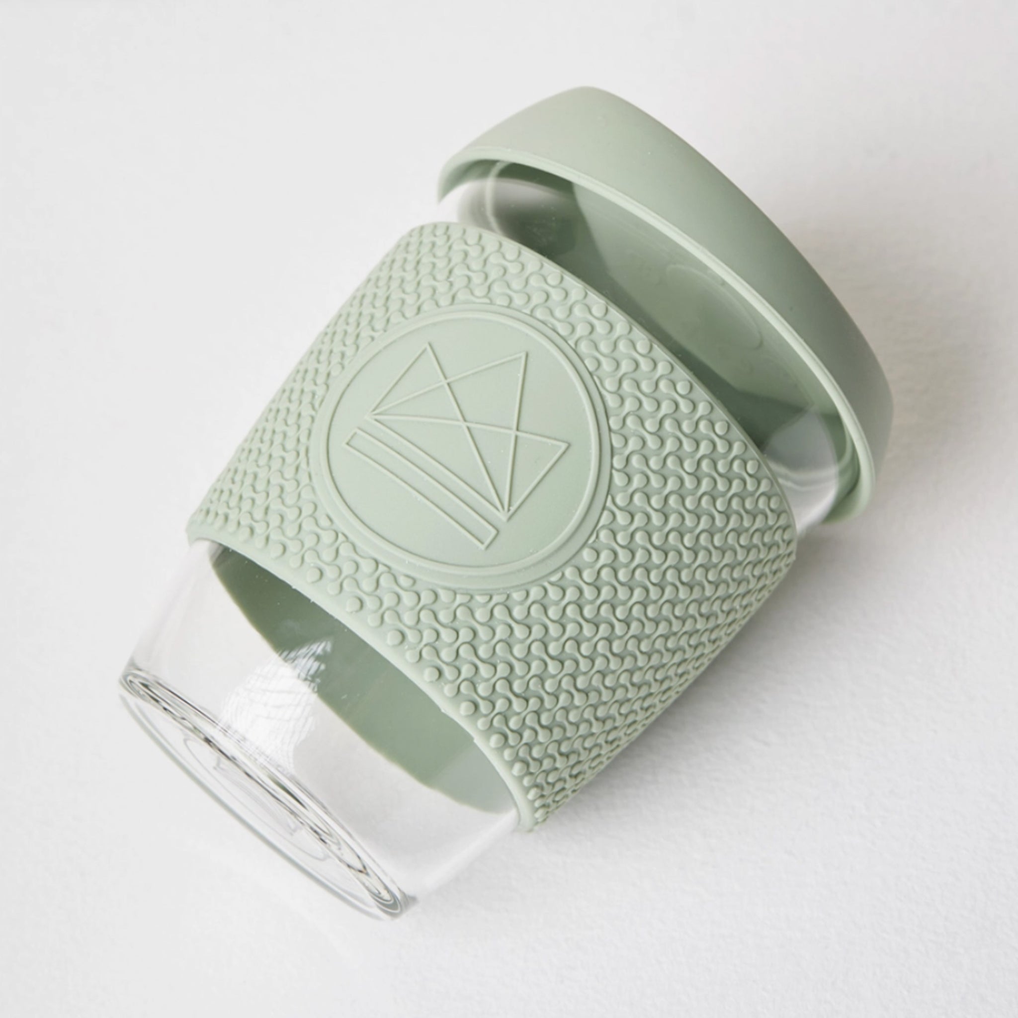 Pale Green Glass Coffee Cup