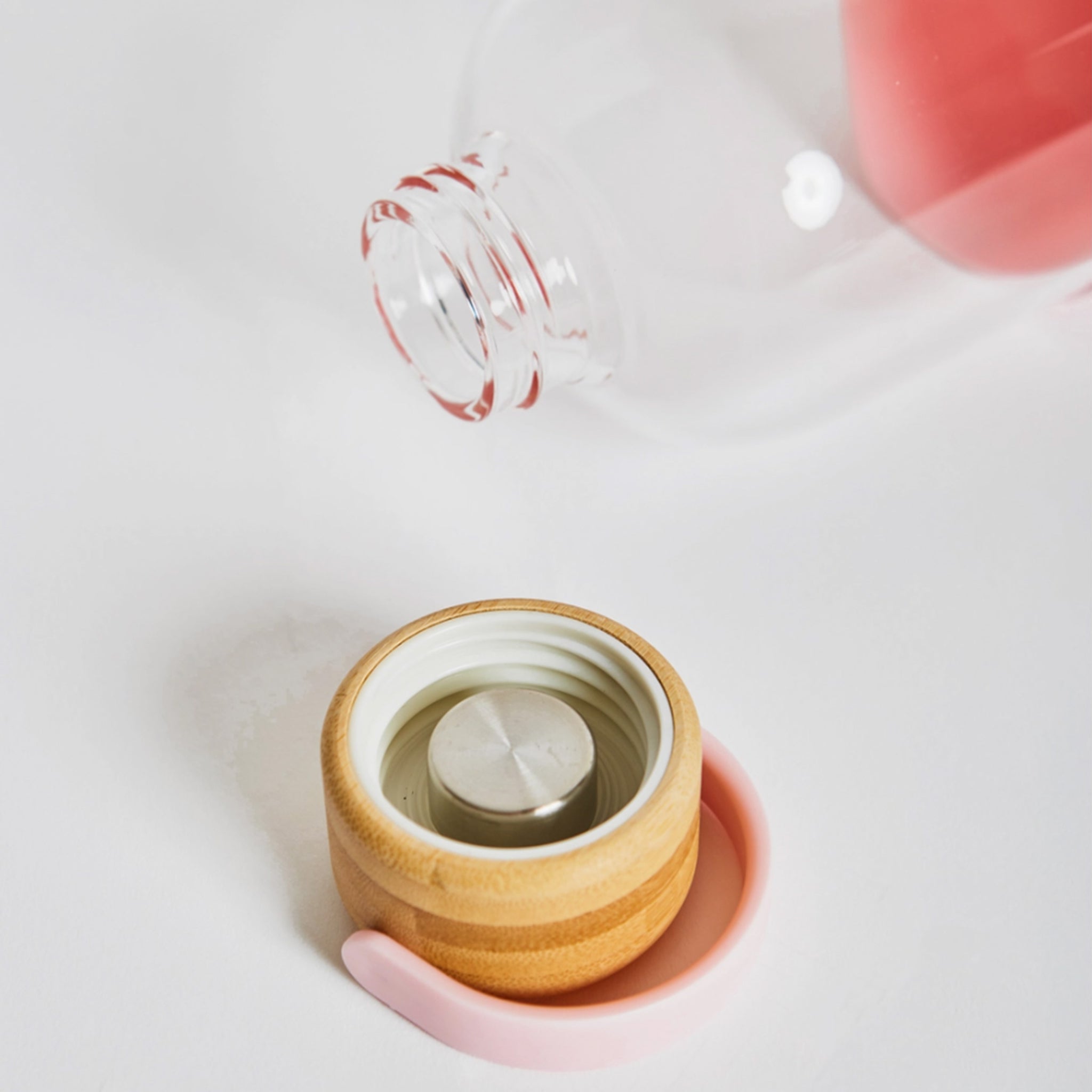 Pink Glass Water Bottle