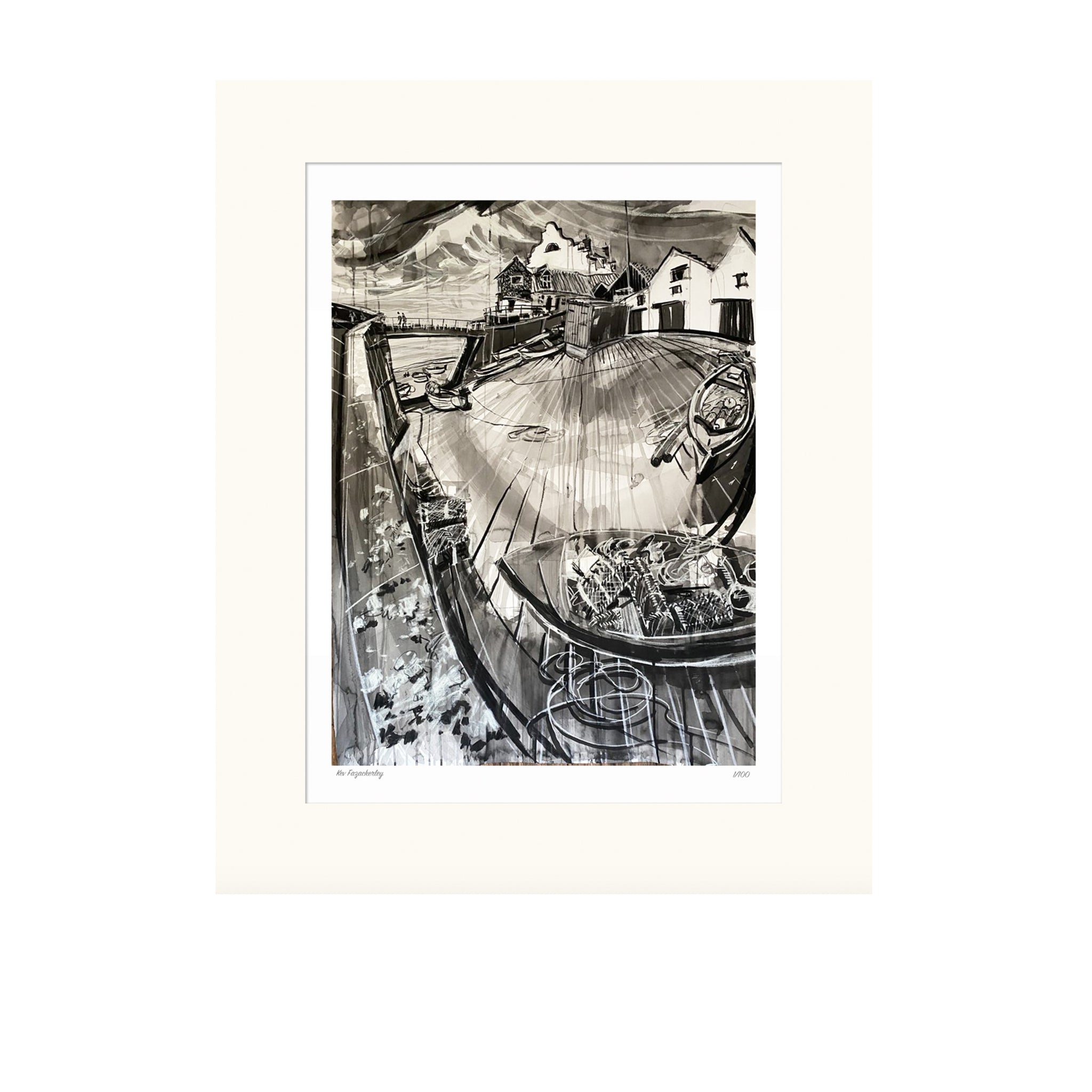 'Sherringham' monochrome ink print