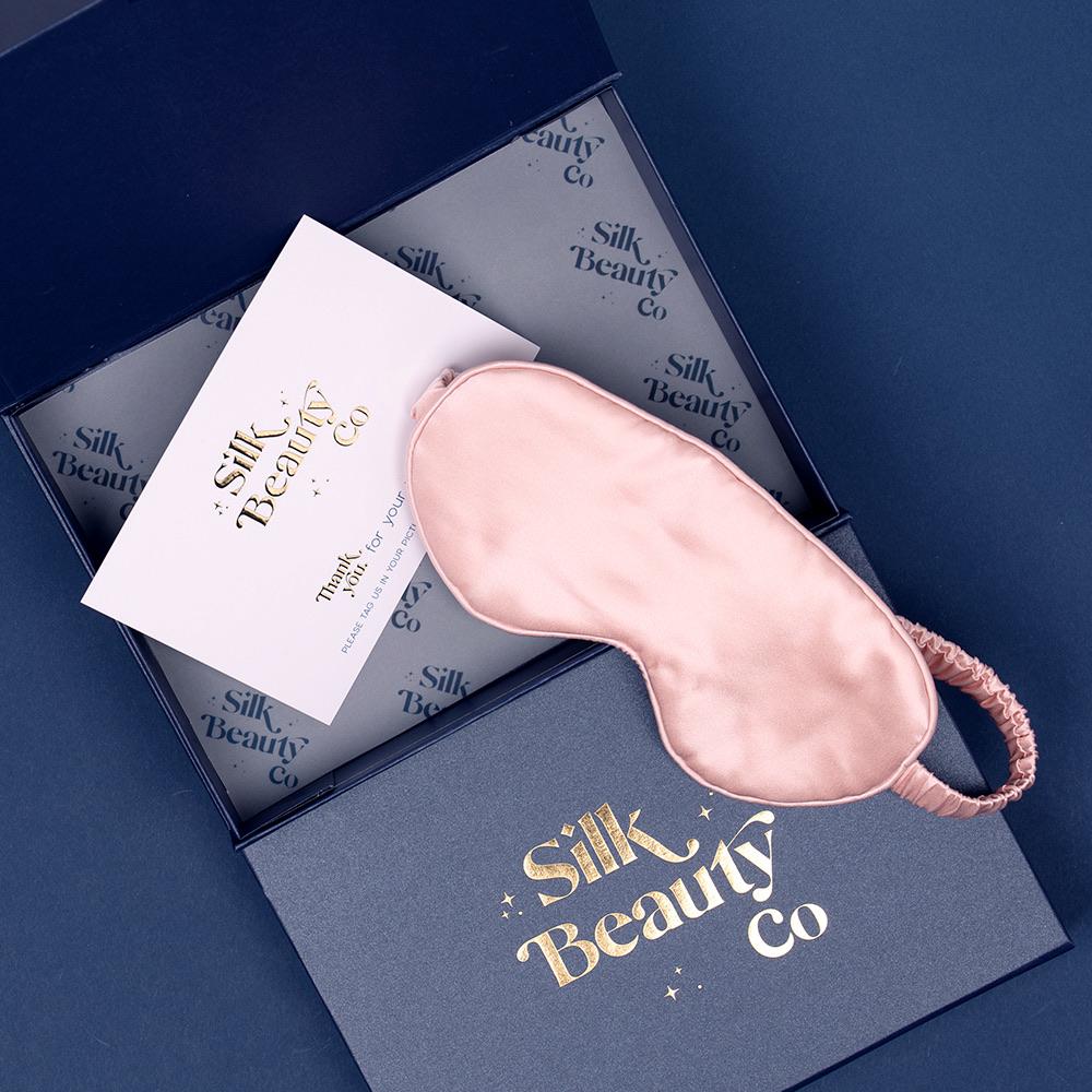 Silk Eye Mask - Estella Dusky Pink