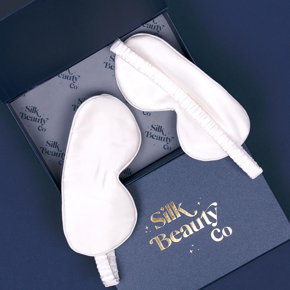 Silk Eye Mask - Juliet White