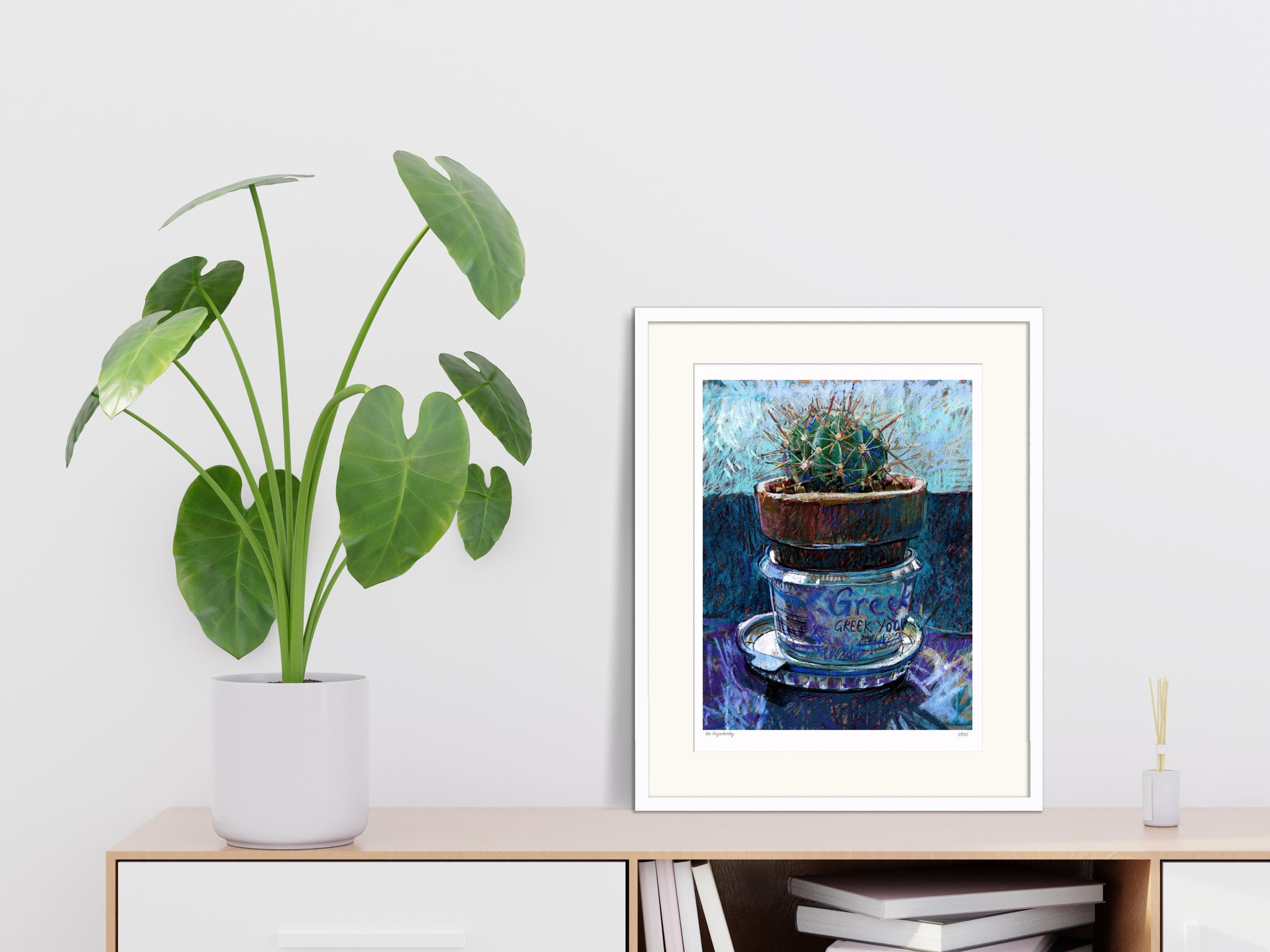 'Succulent' pastel print
