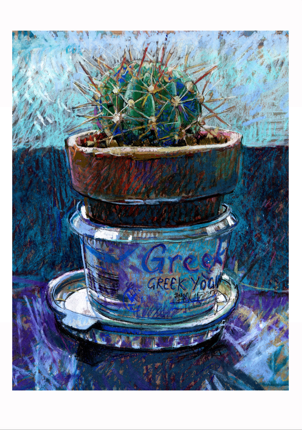 'Succulent' pastel print
