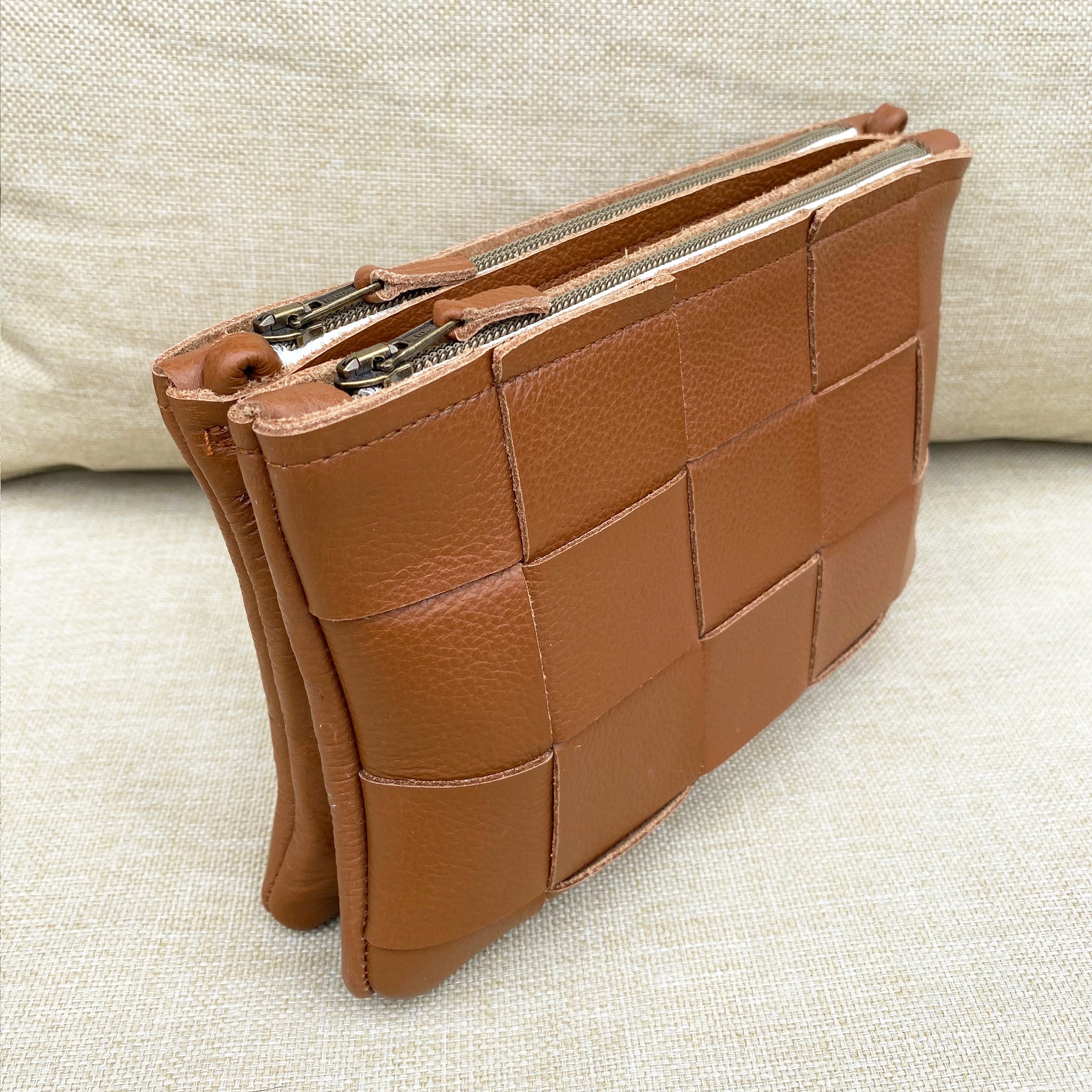 Tan 'Large Weave' Double