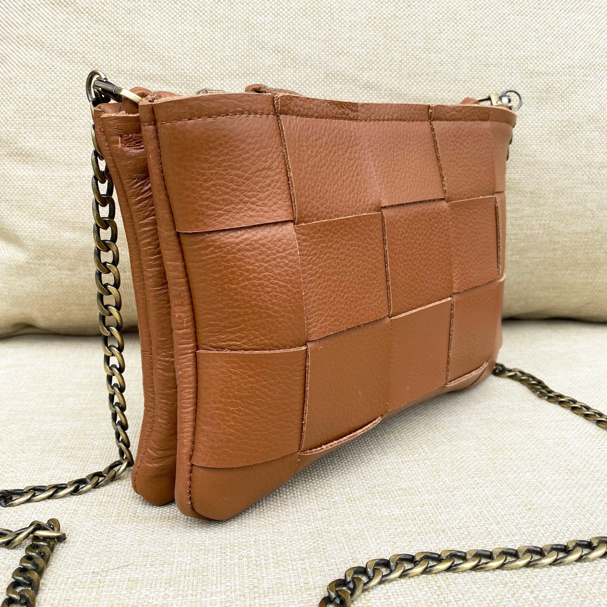 Tan 'Large Weave' Double