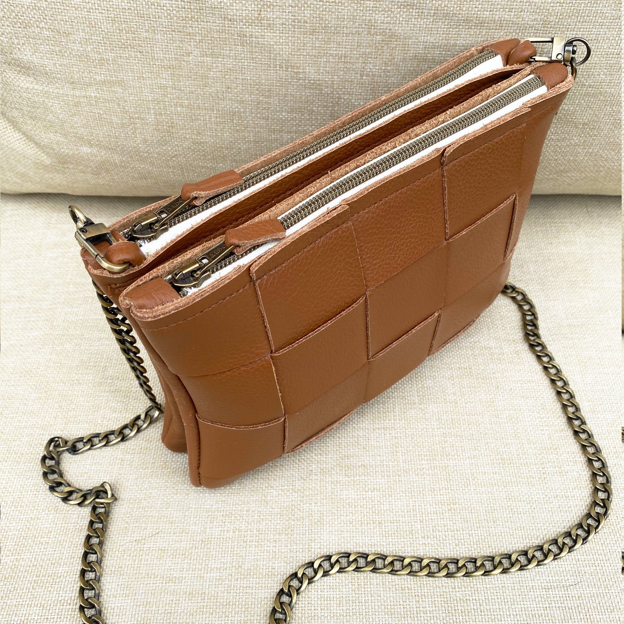 Tan 'Large Weave' Double
