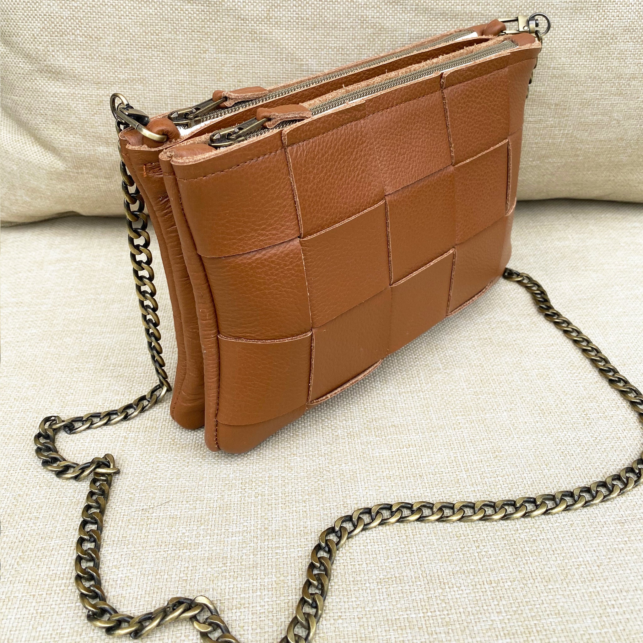 Tan 'Large Weave' Double