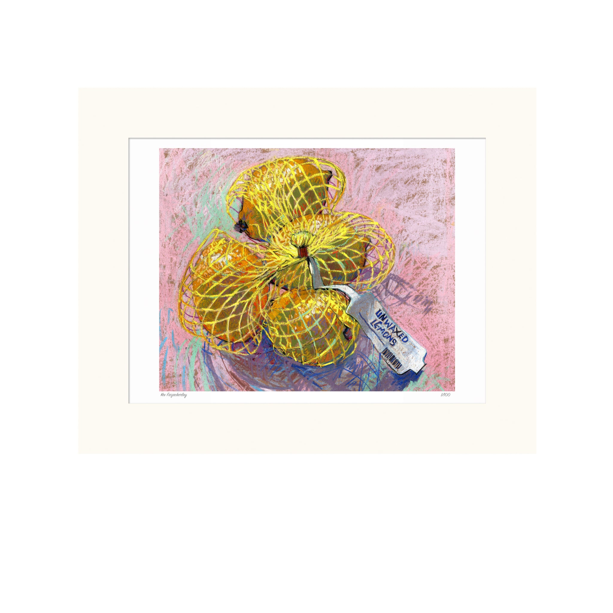 'Unwaxed' pastel print