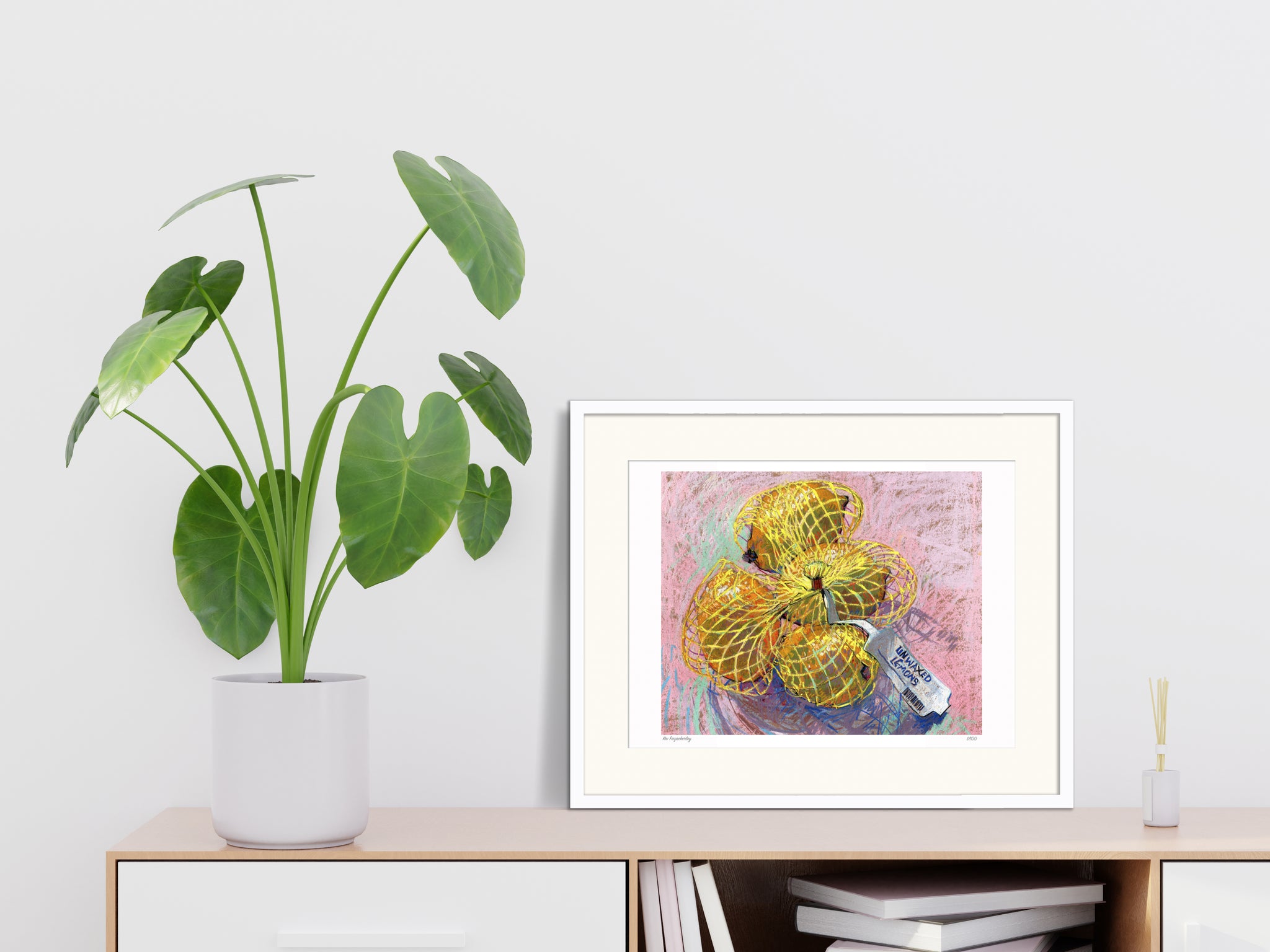 'Unwaxed' pastel print