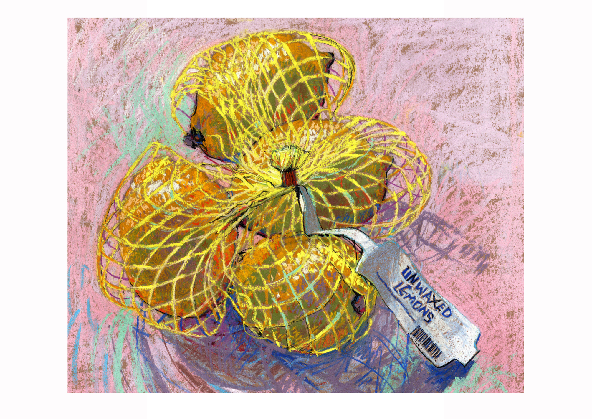 'Unwaxed' pastel print