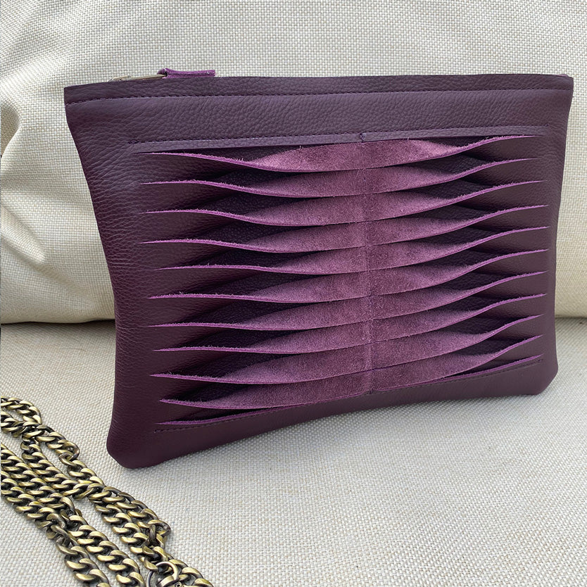 Wine Twisted Clutch
