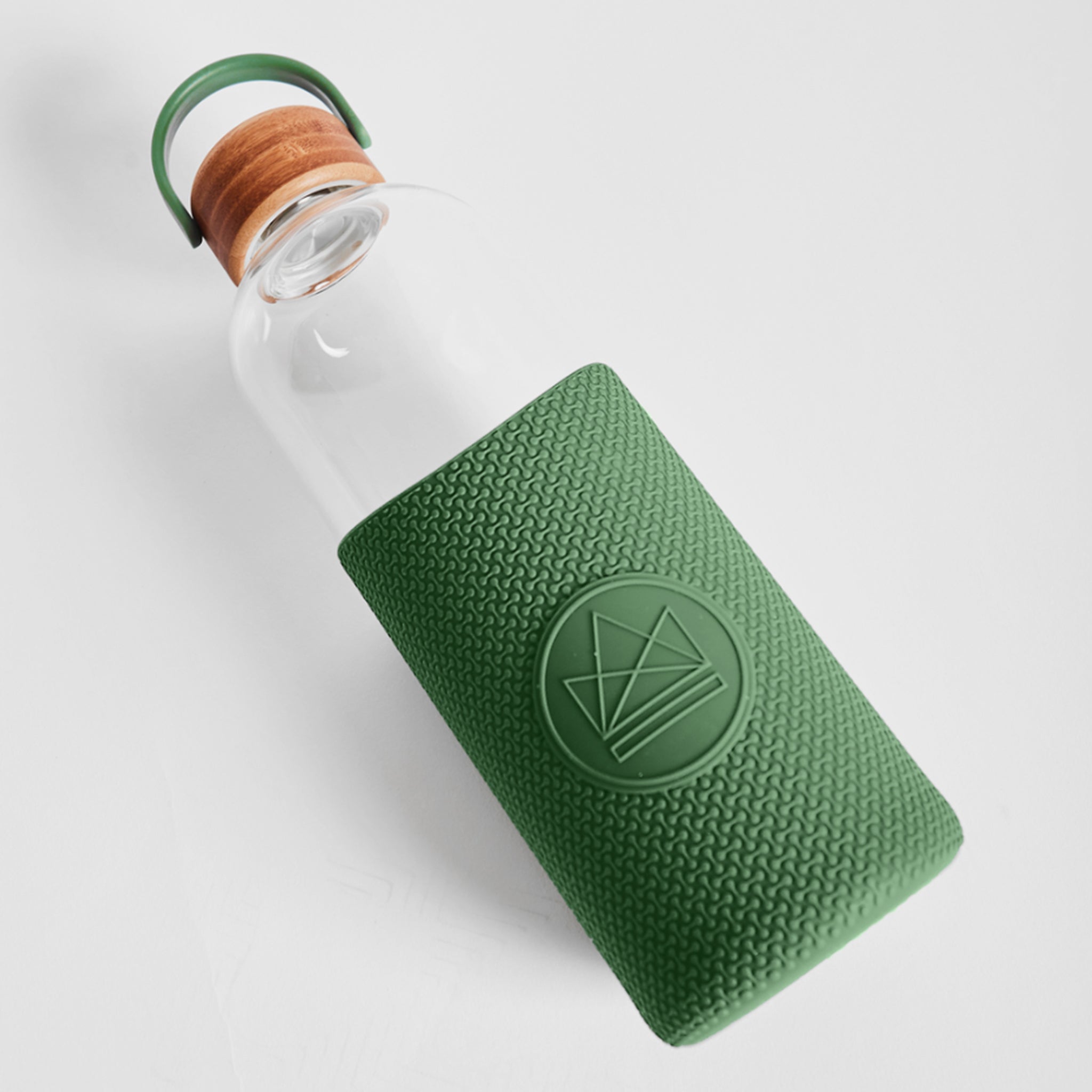 Green Glass Water Bottle
