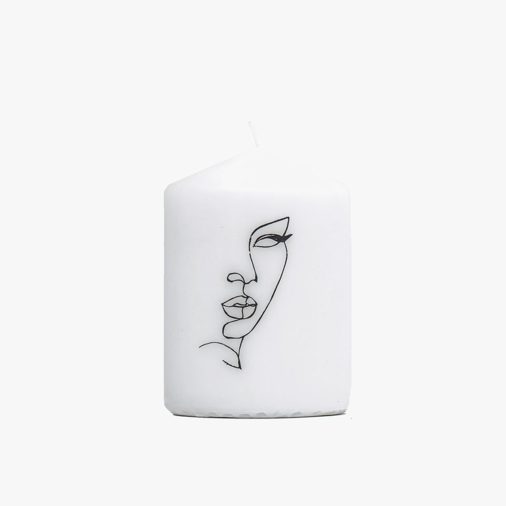 White candle - Face