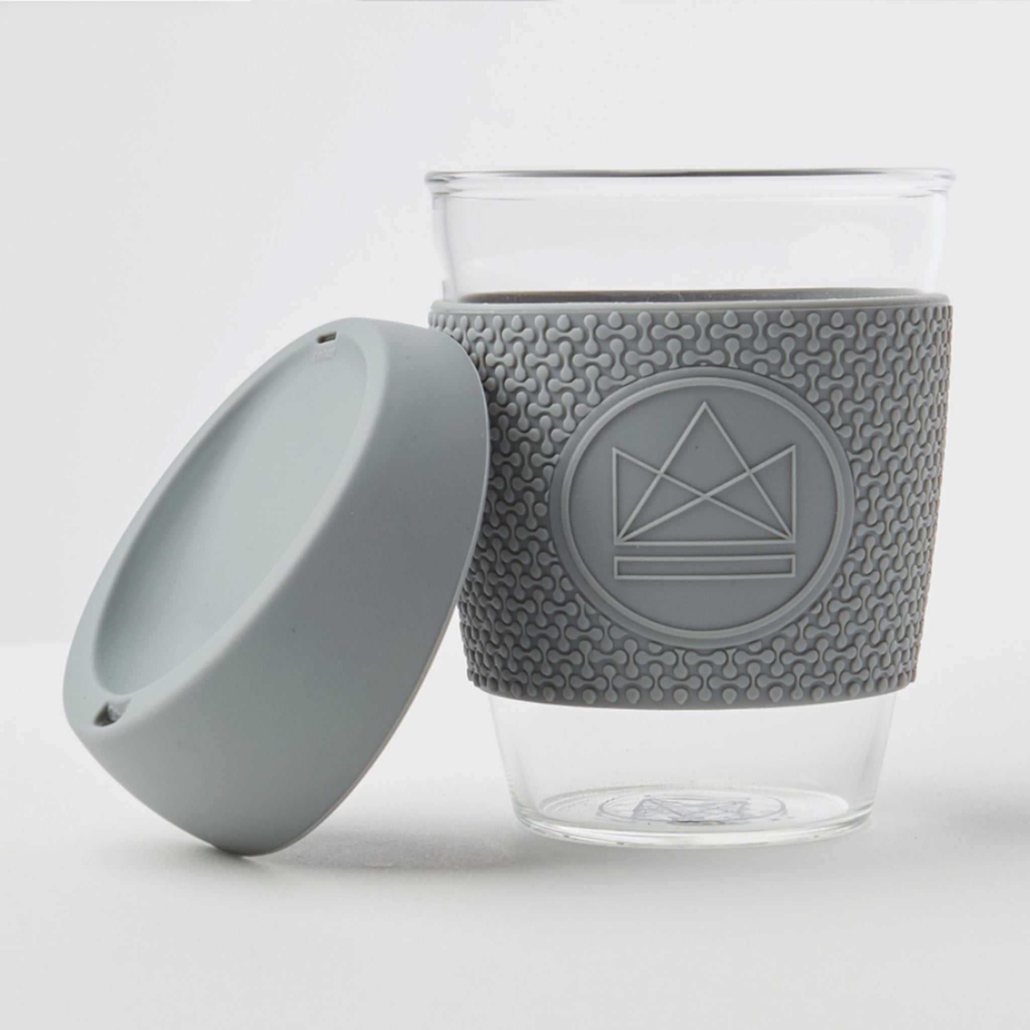 Grey Glass Coffee Cup